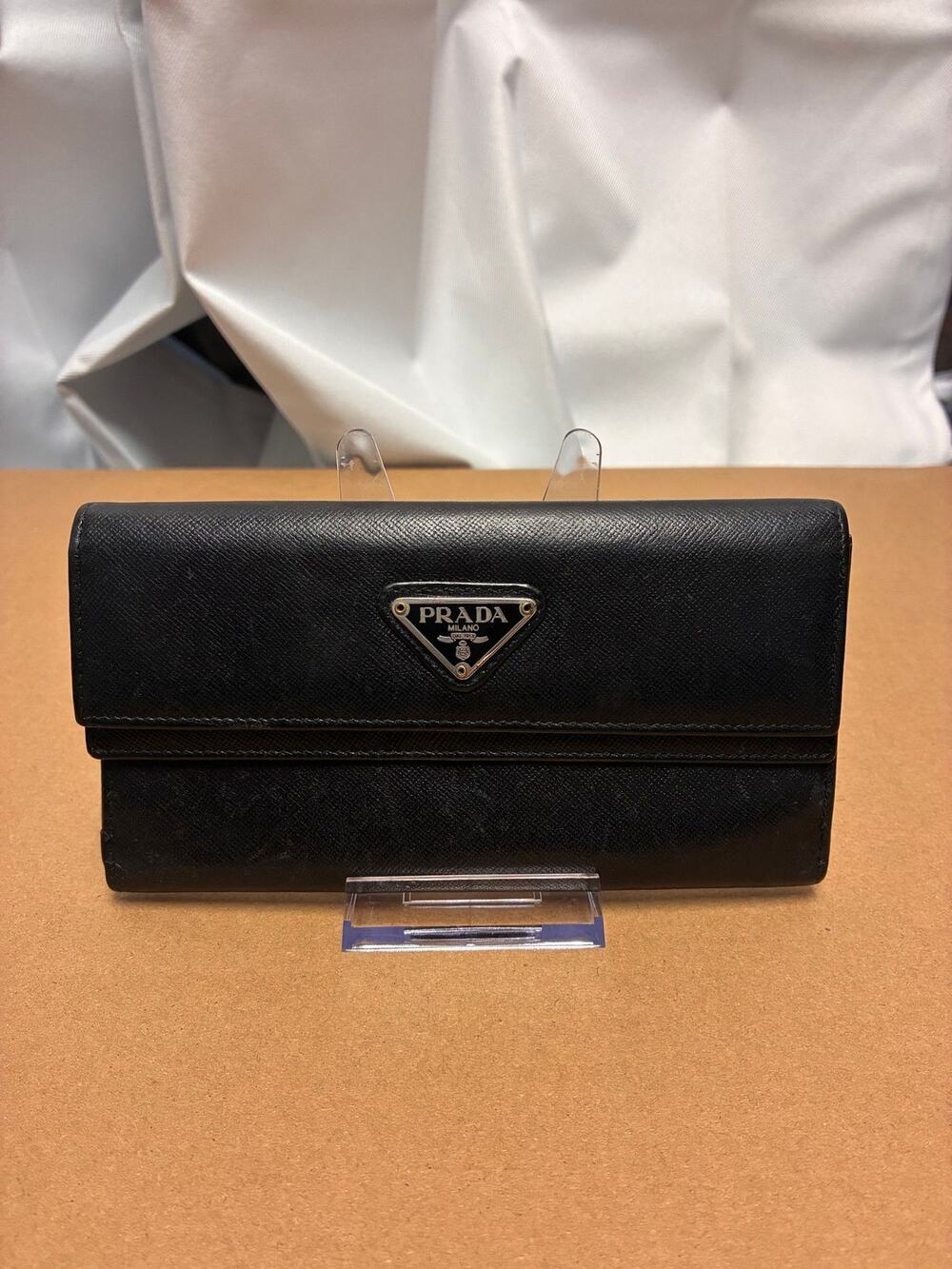 Prada Saffiano Leather Long Wallet – Black